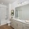 Designer bathrooms with marble style tiling